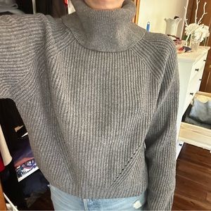 Dark grey turtleneck sweater